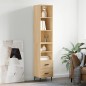vidaXL Aparador de madera contrachapada roble Sonoma 34,5x34x180 cm vidaXL Aparador de madera contrachapada roble Sonoma 34,5x34x180 cm
