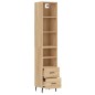 vidaXL Aparador de madera contrachapada roble Sonoma 34,5x34x180 cm vidaXL Aparador de madera contrachapada roble Sonoma 34,5x34x180 cm