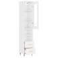 vidaXL Aparador alto madera contrachapada blanco brillo 34,5x34x180 cm vidaXL Aparador alto madera contrachapada blanco brillo 34,5x34x180 cm