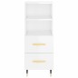 vidaXL Aparador alto madera contrachapada blanco brillo 34,5x34x180 cm vidaXL Aparador alto madera contrachapada blanco brillo 34,5x34x180 cm