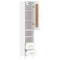 vidaXL Aparador alto madera contrachapada blanco brillo 34,5x34x180 cm vidaXL Aparador alto madera contrachapada blanco brillo 34,5x34x180 cm