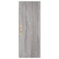 vidaXL Aparador alto madera contrachapada gris Sonoma 34,5x34x180 cm