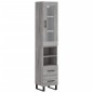 vidaXL Aparador alto madera contrachapada gris Sonoma 34,5x34x180 cm vidaXL Aparador alto madera contrachapada gris Sonoma 34,5x34x180 cm