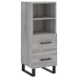 vidaXL Aparador alto madera contrachapada gris Sonoma 34,5x34x180 cm vidaXL Aparador alto madera contrachapada gris Sonoma 34,5x34x180 cm