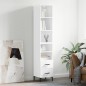 vidaXL Aparador alto madera contrachapada blanco brillo 34,5x34x180 cm vidaXL Aparador alto madera contrachapada blanco brillo 34,5x34x180 cm