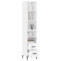 vidaXL Aparador alto madera contrachapada blanco brillo 34,5x34x180 cm vidaXL Aparador alto madera contrachapada blanco brillo 34,5x34x180 cm