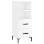 vidaXL Aparador alto madera contrachapada blanco brillo 34,5x34x180 cm vidaXL Aparador alto madera contrachapada blanco brillo 34,5x34x180 cm