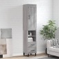 vidaXL Aparador alto madera contrachapada gris Sonoma 34,5x34x180 cm vidaXL Aparador alto madera contrachapada gris Sonoma 34,5x34x180 cm