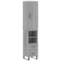 vidaXL Aparador alto madera contrachapada gris Sonoma 34,5x34x180 cm vidaXL Aparador alto madera contrachapada gris Sonoma 34,5x34x180 cm