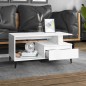 vidaXL Mesa de centro madera contrachapada blanca 90x49x45 cm vidaXL Mesa de centro madera contrachapada blanca 90x49x45 cm