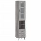 vidaXL Aparador alto madera contrachapada gris Sonoma 34,5x34x180 cm vidaXL Aparador alto madera contrachapada gris Sonoma 34,5x34x180 cm