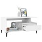 vidaXL Mesa de centro madera contrachapada blanca 90x49x45 cm vidaXL Mesa de centro madera contrachapada blanca 90x49x45 cm