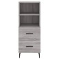 vidaXL Aparador alto madera contrachapada gris Sonoma 34,5x34x180 cm vidaXL Aparador alto madera contrachapada gris Sonoma 34,5x34x180 cm