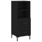 vidaXL Aparador de madera contrachapada negro 34,5x34x180 cm vidaXL Aparador de madera contrachapada negro 34,5x34x180 cm
