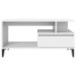 vidaXL Mesa de centro madera contrachapada blanca 90x49x45 cm vidaXL Mesa de centro madera contrachapada blanca 90x49x45 cm