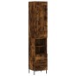 vidaXL Aparador de madera contrachapada roble ahumado 34,5x34x180 cm vidaXL Aparador de madera contrachapada roble ahumado 34,5x34x180 cm