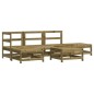 vidaXL Juego de muebles de jardín 6 pzas madera de pino impregnada vidaXL Juego de muebles de jardín 6 pzas madera de pino impregnada