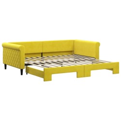 vidaXL Sofá cama nido terciopelo amarillo 100x200 cm
