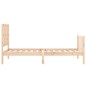 vidaXL Estructura de cama con cabecero madera maciza 100x200 cm
