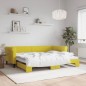 vidaXL Sofá cama nido terciopelo amarillo 90x200 cm vidaXL Sofá cama nido terciopelo amarillo 90x200 cm