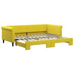 vidaXL Sofá cama nido terciopelo amarillo 90x200 cm