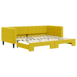 vidaXL Sofá cama nido terciopelo amarillo 90x200 cm