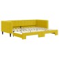 vidaXL Sofá cama nido terciopelo amarillo 90x200 cm vidaXL Sofá cama nido terciopelo amarillo 90x200 cm