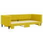 vidaXL Sofá cama nido terciopelo amarillo 90x200 cm vidaXL Sofá cama nido terciopelo amarillo 90x200 cm