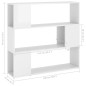 vidaXL Estantería/divisor de espacios blanco brillo 100x24x94 cm vidaXL Estantería/divisor de espacios blanco brillo 100x24x94 cm