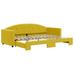 vidaXL Sofá cama nido terciopelo amarillo 80x200 cm