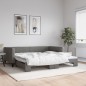 vidaXL Sofá cama nido tela gris oscuro 100x200 cm