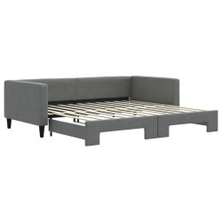 vidaXL Sofá cama nido tela gris oscuro 100x200 cm