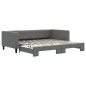 vidaXL Sofá cama nido tela gris oscuro 100x200 cm
