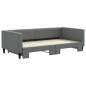 vidaXL Sofá cama nido tela gris oscuro 100x200 cm