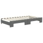 vidaXL Sofá cama nido tela gris oscuro 100x200 cm