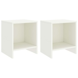 vidaXL Mesitas de noche 2 unidades madera de pino blanco 35x30x40 cm