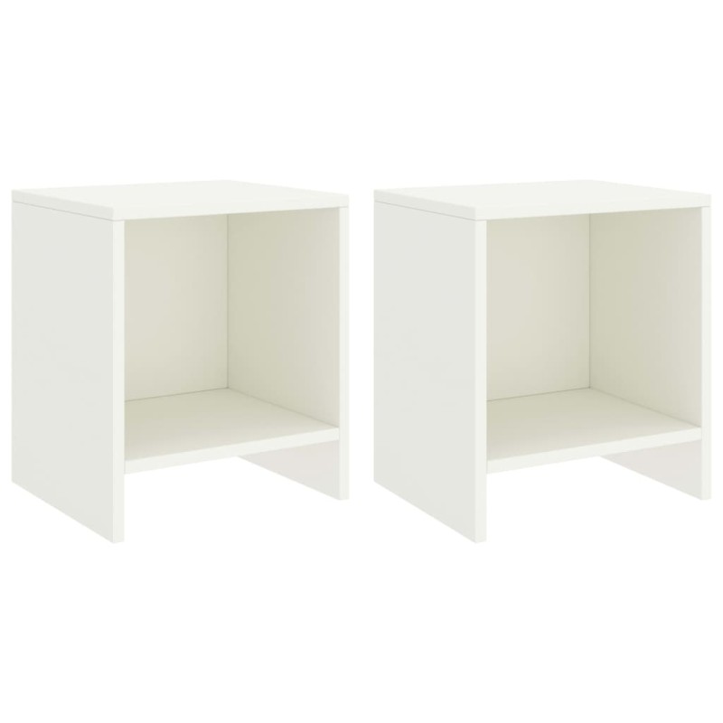 vidaXL Mesitas de noche 2 unidades madera de pino blanco 35x30x40 cm vidaXL Mesitas de noche 2 unidades madera de pino blanco 35x30x40 cm