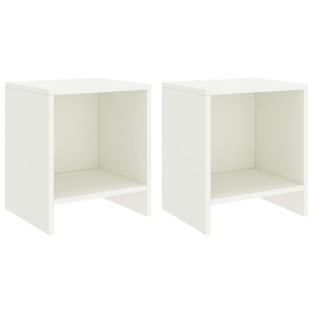 vidaXL Mesitas de noche 2 unidades madera de pino blanco 35x30x40 cm