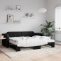vidaXL Sofá cama nido tela negro 90x190 cm vidaXL Sofá cama nido tela negro 90x190 cm