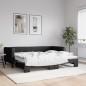 vidaXL Sofá cama nido tela negro 90x190 cm vidaXL Sofá cama nido tela negro 90x190 cm