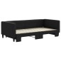 vidaXL Sofá cama nido tela negro 90x190 cm vidaXL Sofá cama nido tela negro 90x190 cm