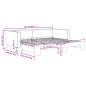 vidaXL Sofá cama nido tela negro 90x190 cm vidaXL Sofá cama nido tela negro 90x190 cm