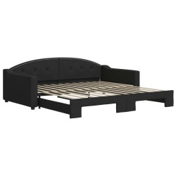 vidaXL Sofá cama nido tela negro 100x200 cm