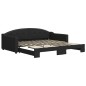 vidaXL Sofá cama nido tela negro 100x200 cm vidaXL Sofá cama nido tela negro 100x200 cm