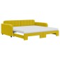 vidaXL Sofá cama nido con colchón terciopelo amarillo 100x200 cm