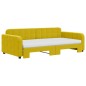 vidaXL Sofá cama nido con colchón terciopelo amarillo 100x200 cm