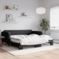 vidaXL Sofá cama nido con colchón tela negro 100x200 cm vidaXL Sofá cama nido con colchón tela negro 100x200 cm