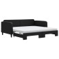 vidaXL Sofá cama nido con colchón tela negro 100x200 cm vidaXL Sofá cama nido con colchón tela negro 100x200 cm