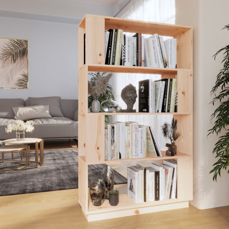 vidaXL Estantería/divisor de espacios madera maciza pino 80x25x132 cm vidaXL Estantería/divisor de espacios madera maciza pino 80x25x132 cm