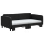 vidaXL Sofá cama nido con colchón tela negro 100x200 cm vidaXL Sofá cama nido con colchón tela negro 100x200 cm